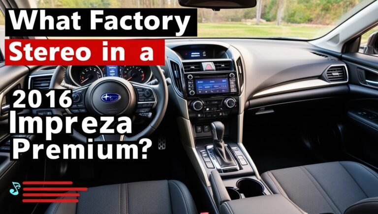 What Factory Stereo Is In A 2016 Subaru Impreza Premium